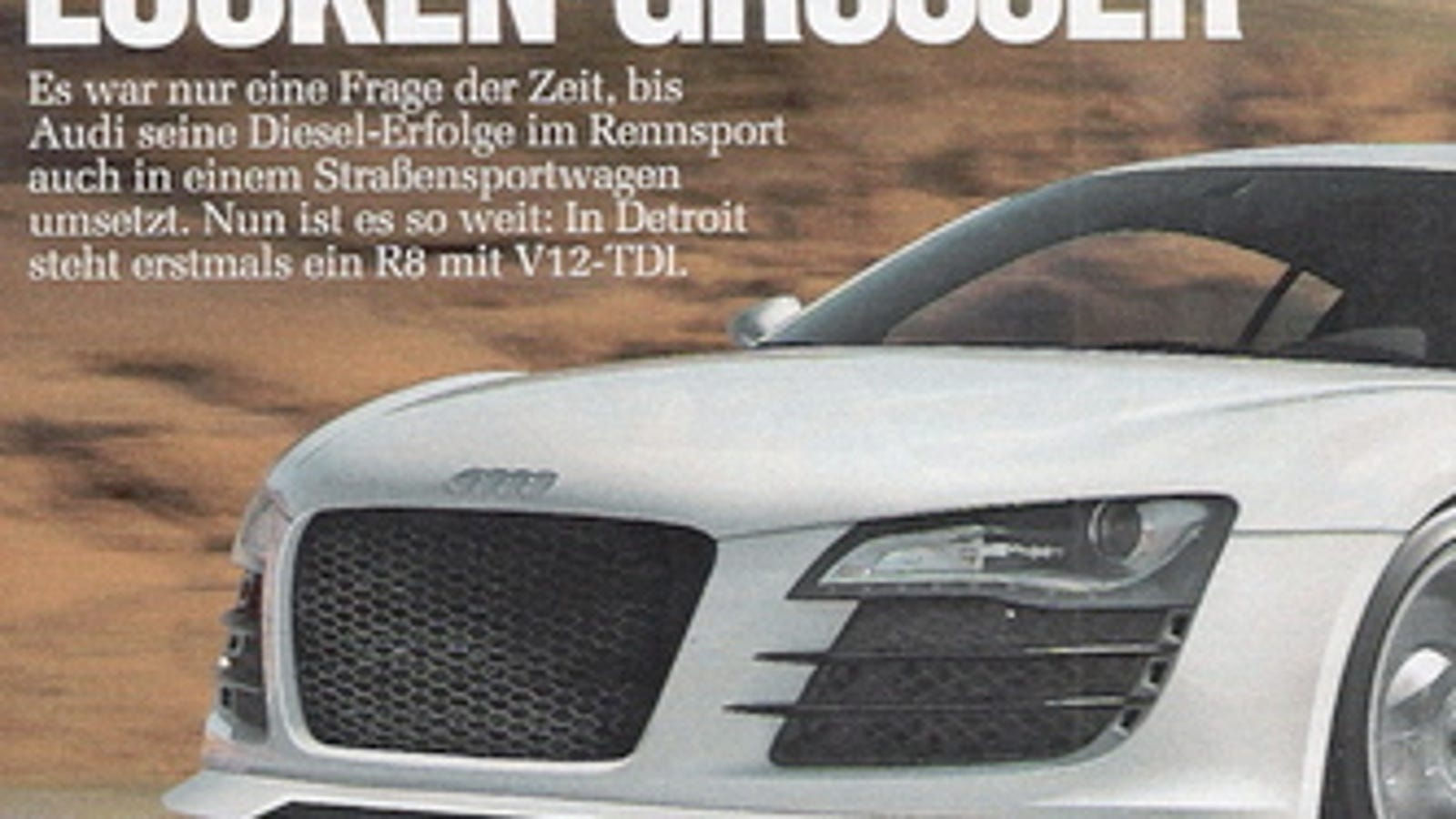 Wallpaper #FRrWTpMB1yWOL4qggX7R350 Detroit Auto Show Audi R8 to Feature V12 Tdi Engine We Sort of Called It