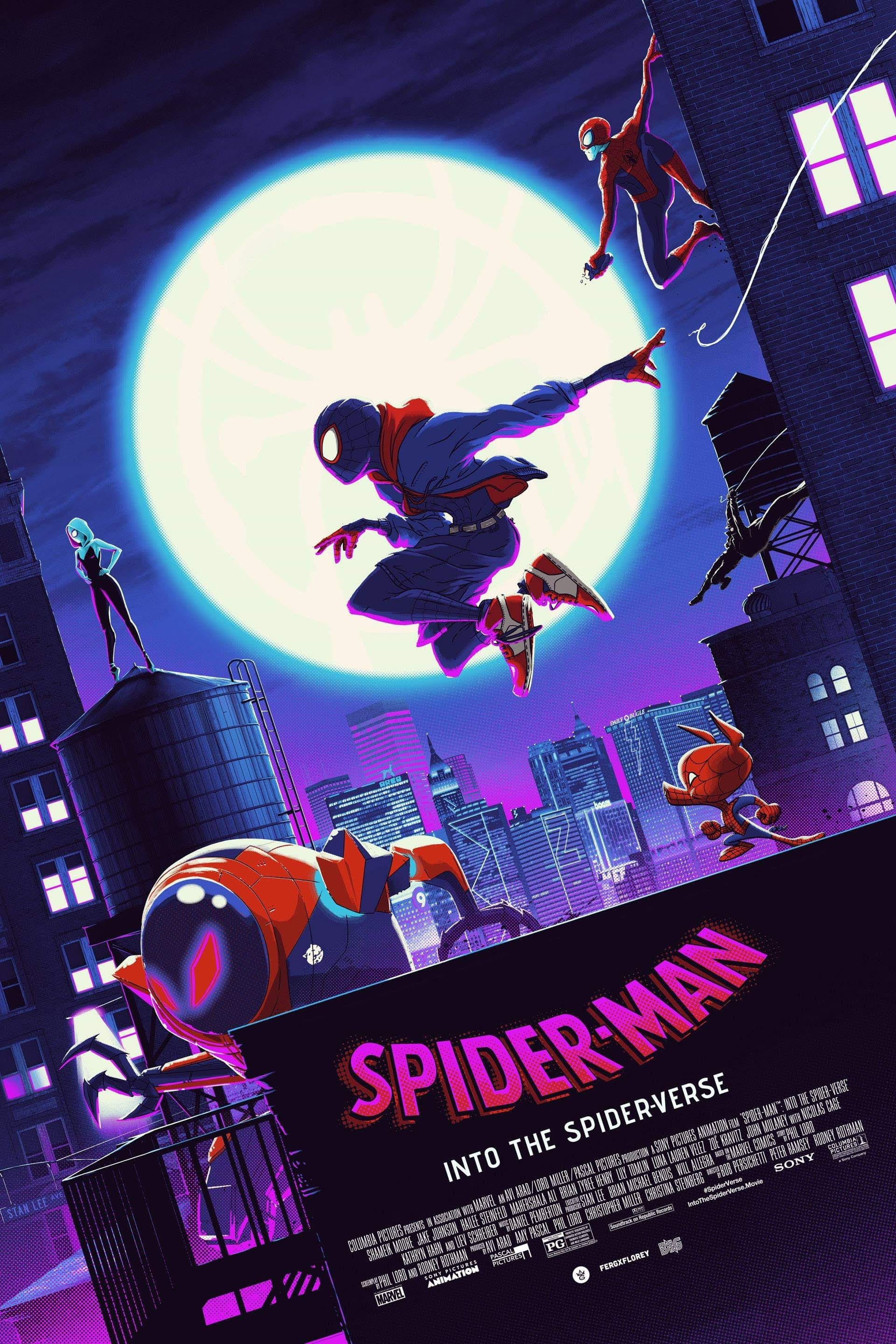 Wallpaper #3xllOo8BtGB6xQ78iqwZ46 This Gorgeous Spider Man into the Spider Verse Poster Has Multiple