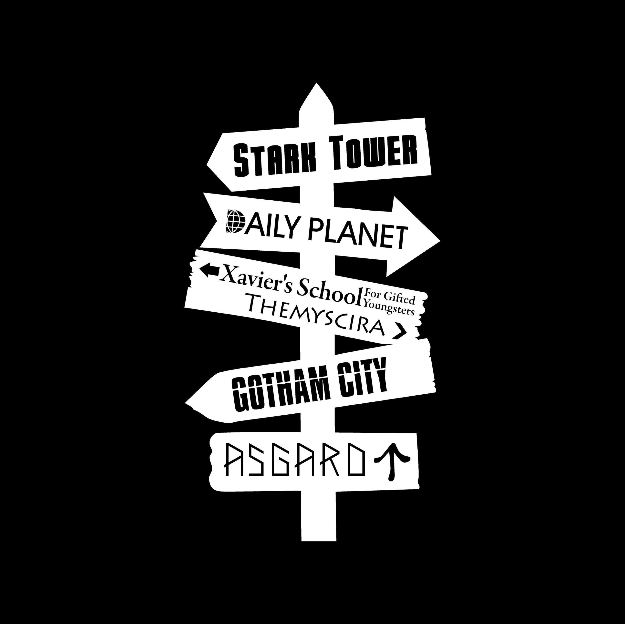 Wallpaper #ljUMk5cBk_lpvpalJpXF188 Comic Book Places Directional Decal