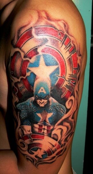 Wallpaper #P5zO4JIBZHQxiYarB7hG74 The Ultimate Collection of Captain America Tattoos