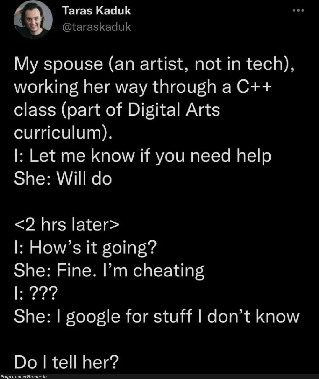 Wallpaper #gmd5BpMBSpphPi3-xMGw170 We All Are Cheaters Programmerhumorio