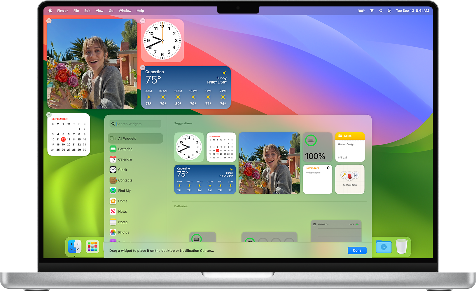 Wallpaper #q21TaZcBycdYOYFTDnB8152 Macos Sonoma Macbook Pro 16in Desktop Edit Widgets Widget Gallery