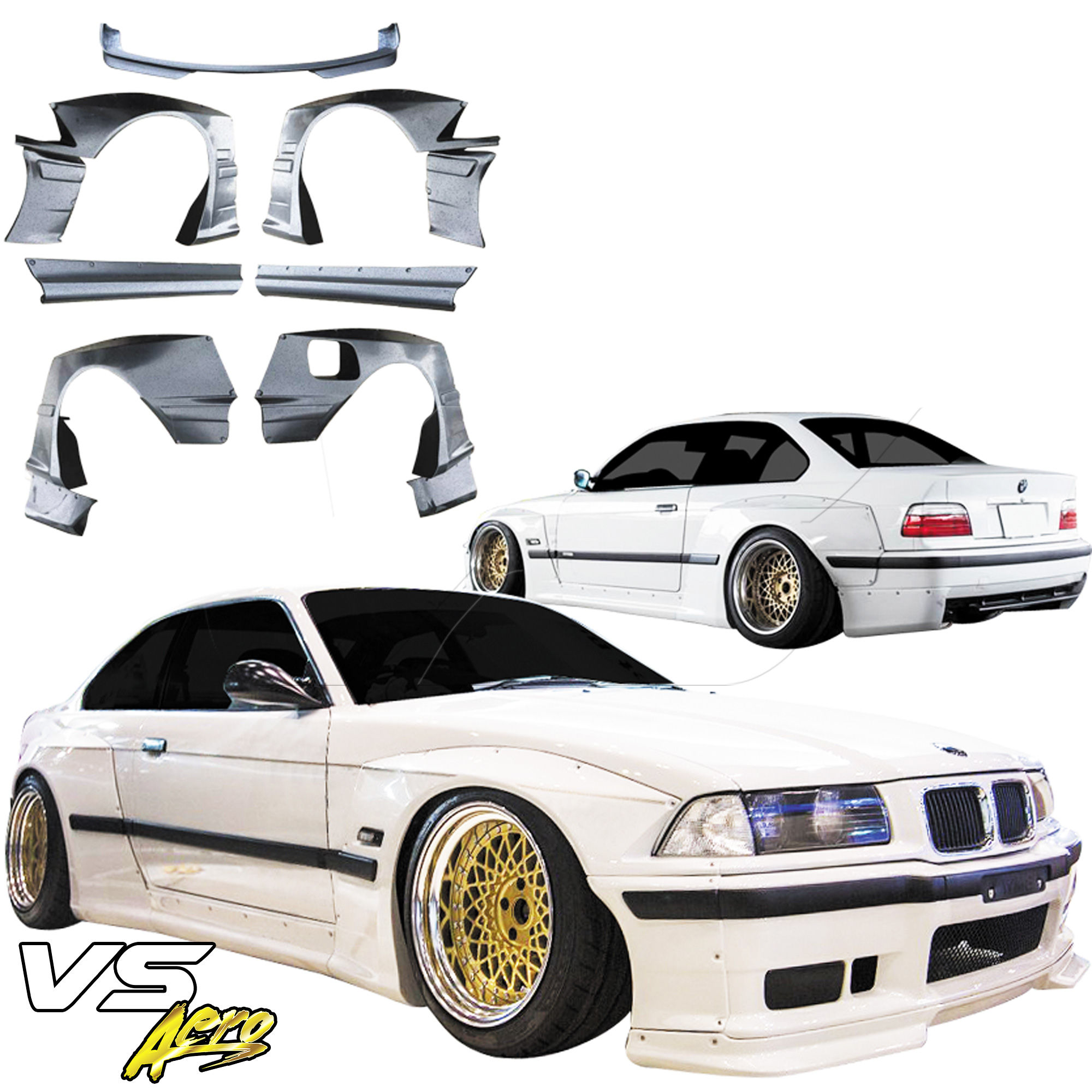 Wallpaper #ZWjyHpMBSpphPi3-tioy64 Frp Tkyo Wide Body Kit 11pc 2dr Coupe Fits BMW 3 Series 325i 328i E36