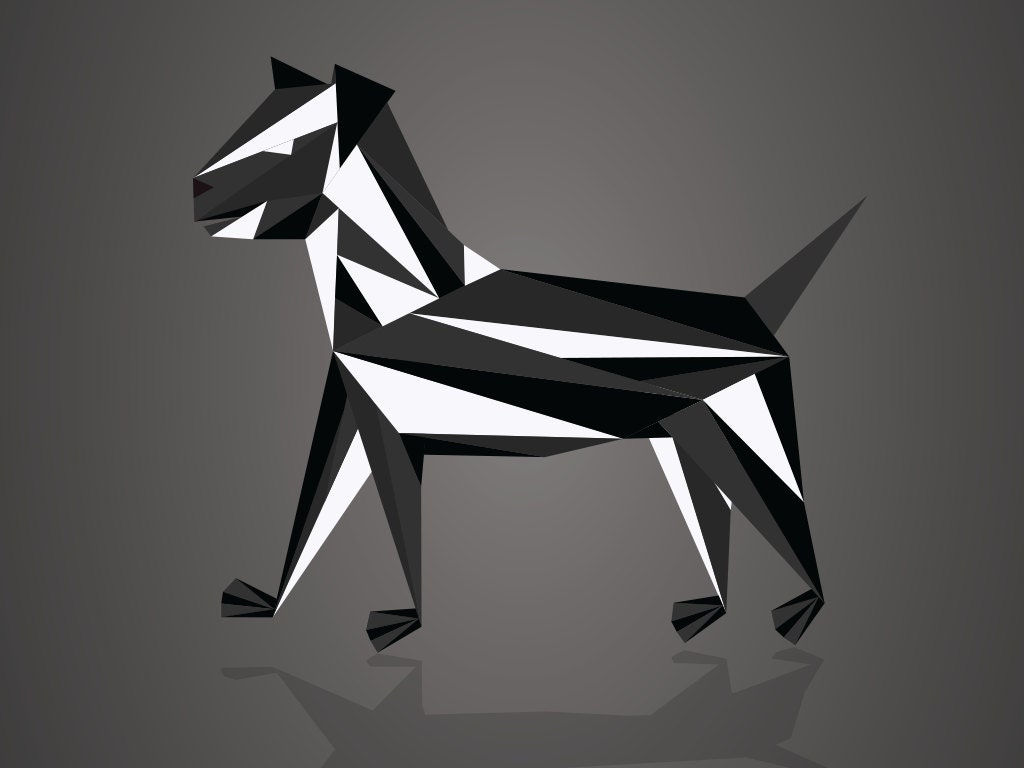 Wallpaper #hmdvBZMBSpphPi3-jLzE257 Modern Dog Triangle Art Print Animal Art Dog Illustration