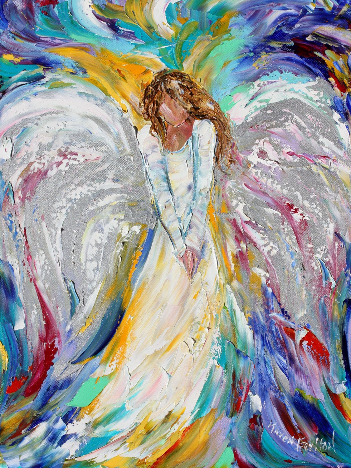 Wallpaper #3hk2Io8BtGB6xQ78H4HC35 Fine Art Print Made from Image of Oil Painting by by Karensfineart