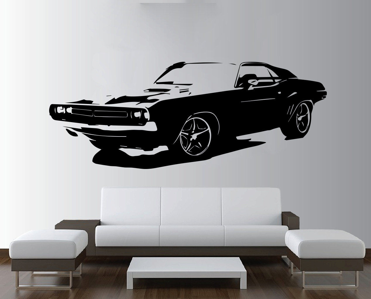 Wallpaper #O33s9I4Bnwiau_P6MRHO24 Large Car Dodge Challenger Muscle Wall Art Decal Mural Sticker