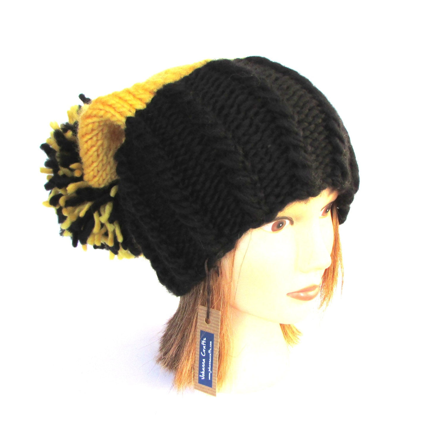 Wallpaper #0HdlJpMB-pgBXx60vKEN3 Irish Knit Black and Yellow Hat Slouchy Beanie Hats Large