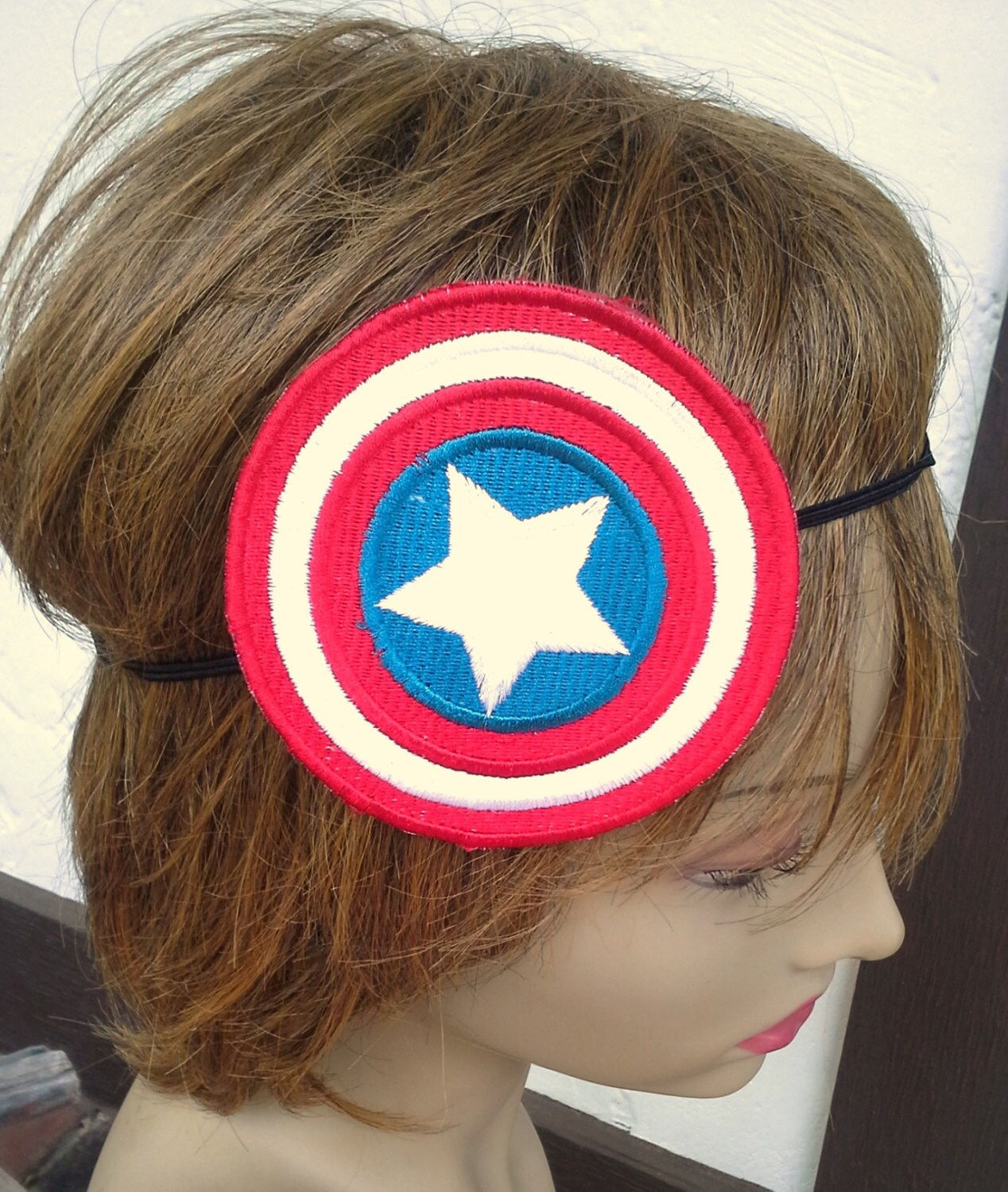 Wallpaper #AGeUBpMBSpphPi3-B8JJ175 Captain America Hair Clip or Headband Red White and Blue