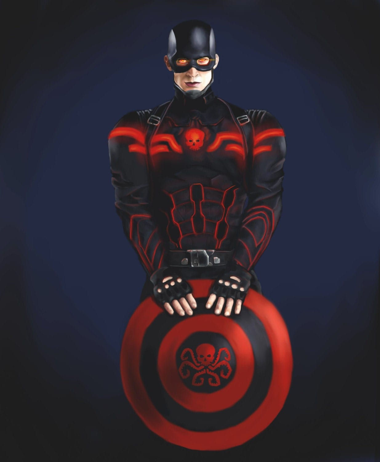 Wallpaper #QHQzw44B_8f4nGFayXAU48 Captain America Chris Evans Hydra Shield Painting Poster