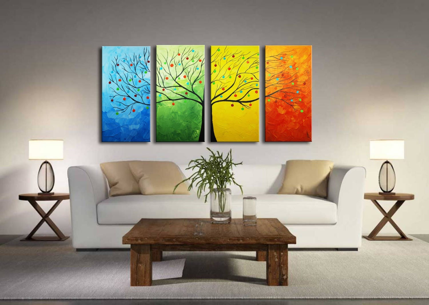 Wallpaper #02714 Three New Very Large Tree Paintings Rich Gane Art