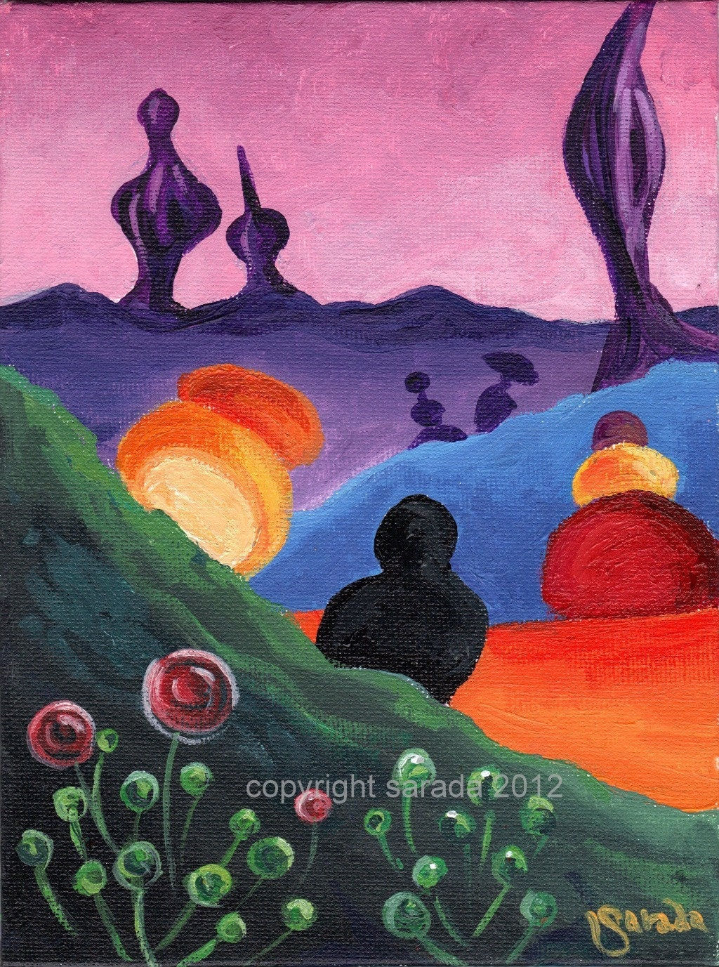 Wallpaper #gGfoDJMBSpphPi3-KuHk157 Surreal Abstract Psychdelic Art Original 6 X 8 Painting