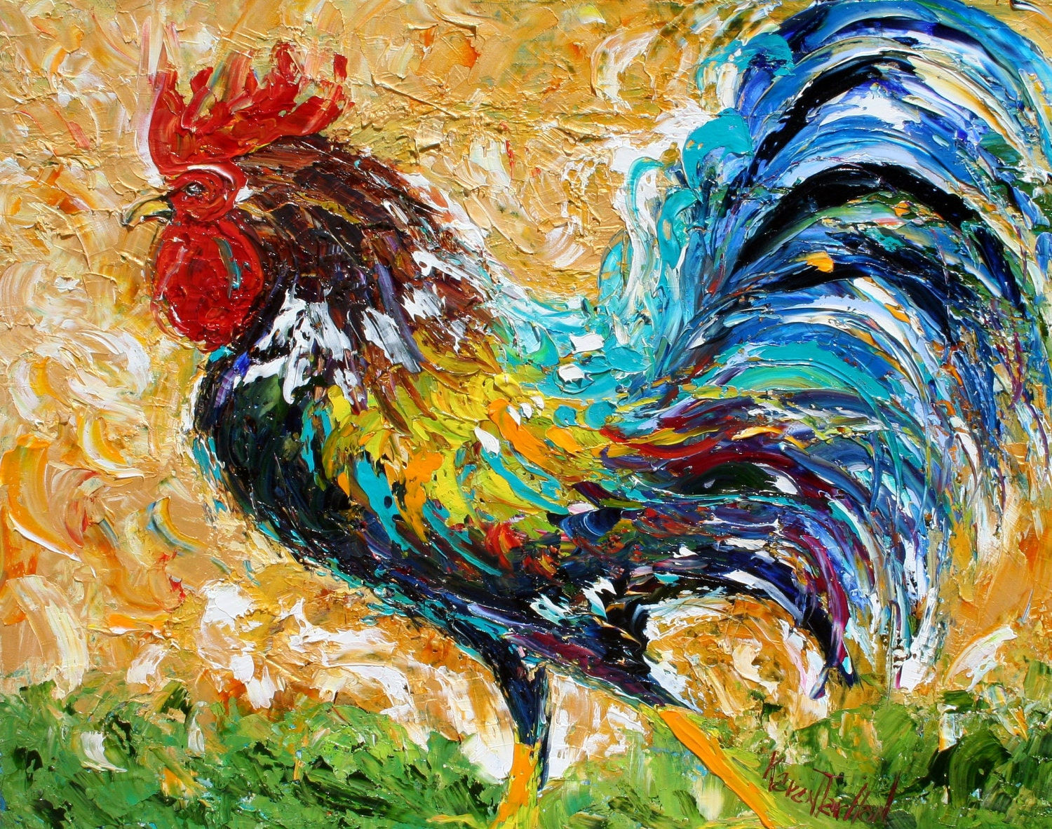 Wallpaper #3hk2Io8BtGB6xQ78H4HC17 Fine Art Print Made from Image of Oil Painting by Karen