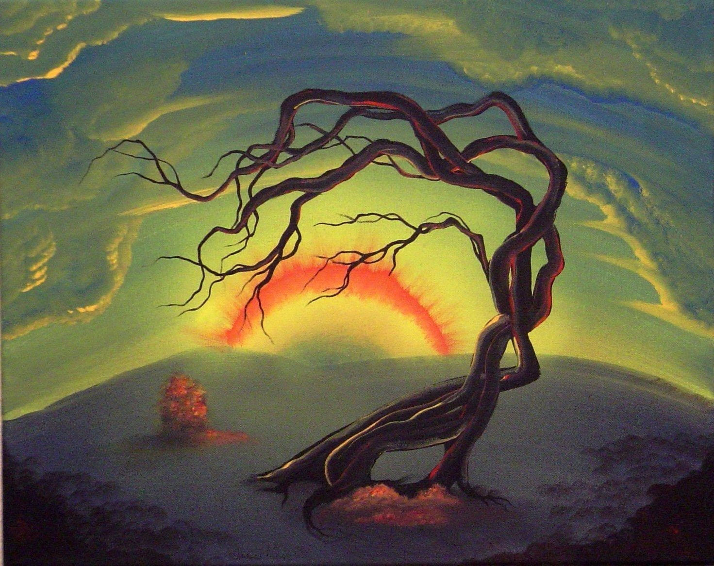 Wallpaper #gGfoDJMBSpphPi3-KuHk185 Sale Original Surreal Landscape Painting Irondog Surreal Tree