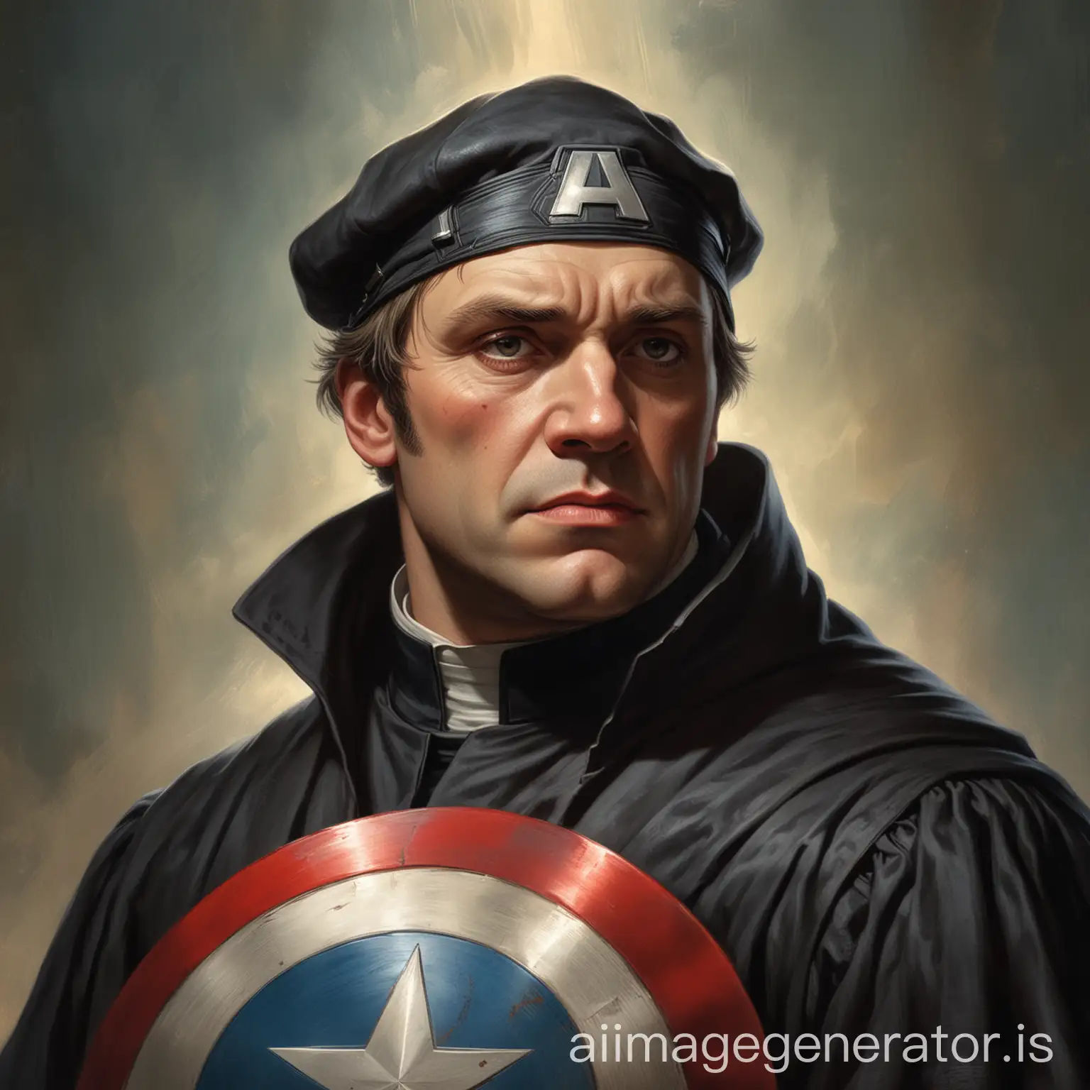 Wallpaper #i2cP5pIBSpphPi3-eTKB152 Martin Luther Reimagined as Captain America Leading the Protestant