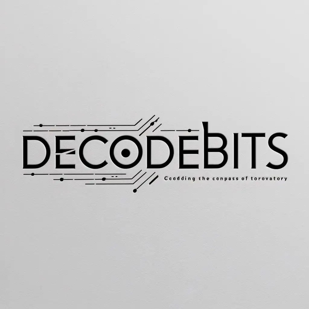 Wallpaper #khp8TpMB1yWOL4qgen0L277 Futuristic Wordmark Logo Design for Decodebits Innovative Typography