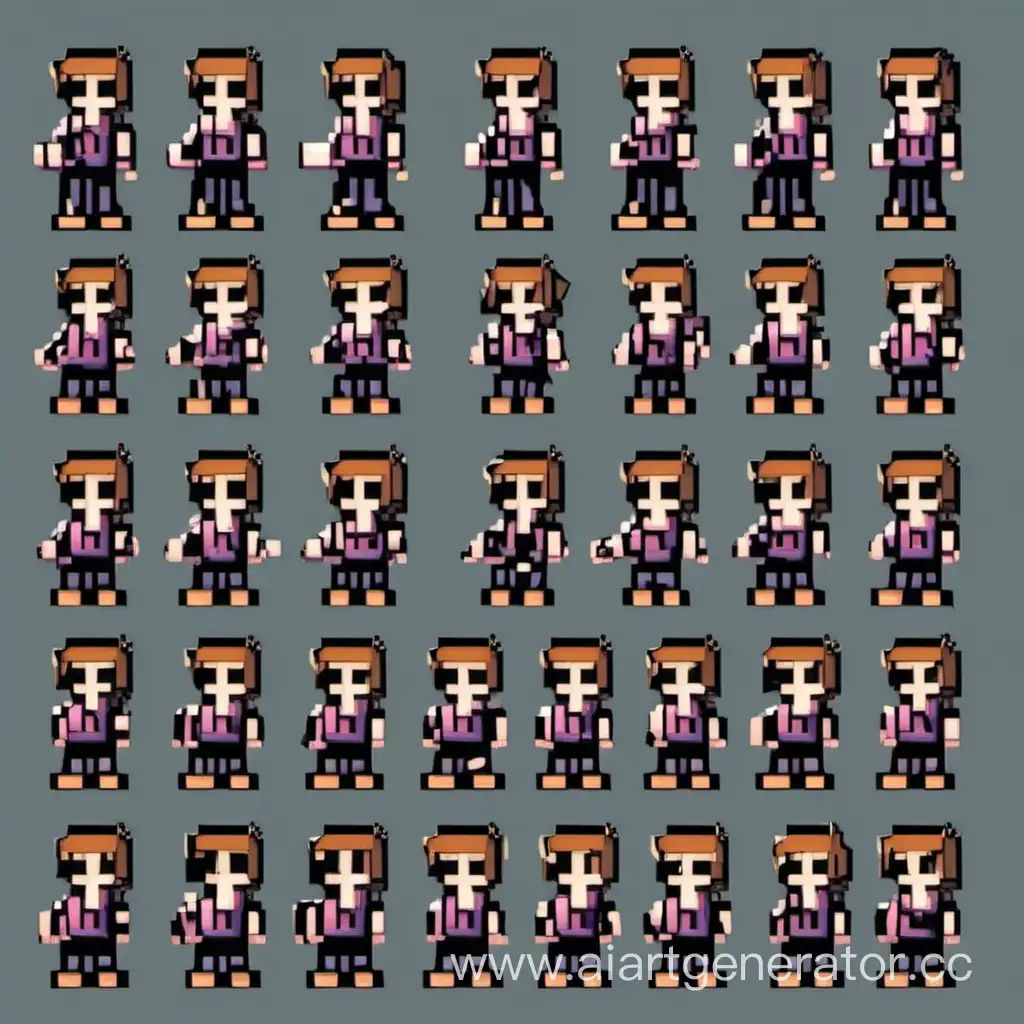 Wallpaper #D1YuepcBsd6xcFiEk9wE94 Pixel Art Character Sprite Everyday Individual in Classic Pixels AI