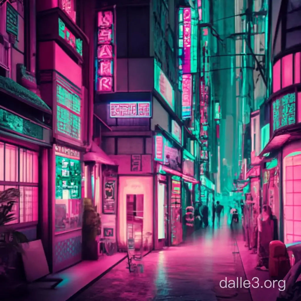 Wallpaper #9m21aZcBycdYOYFTUHDr75 Futuristic Cyberpunk Castle Illuminated by Tokyo Neon Lights Dalle3 AI