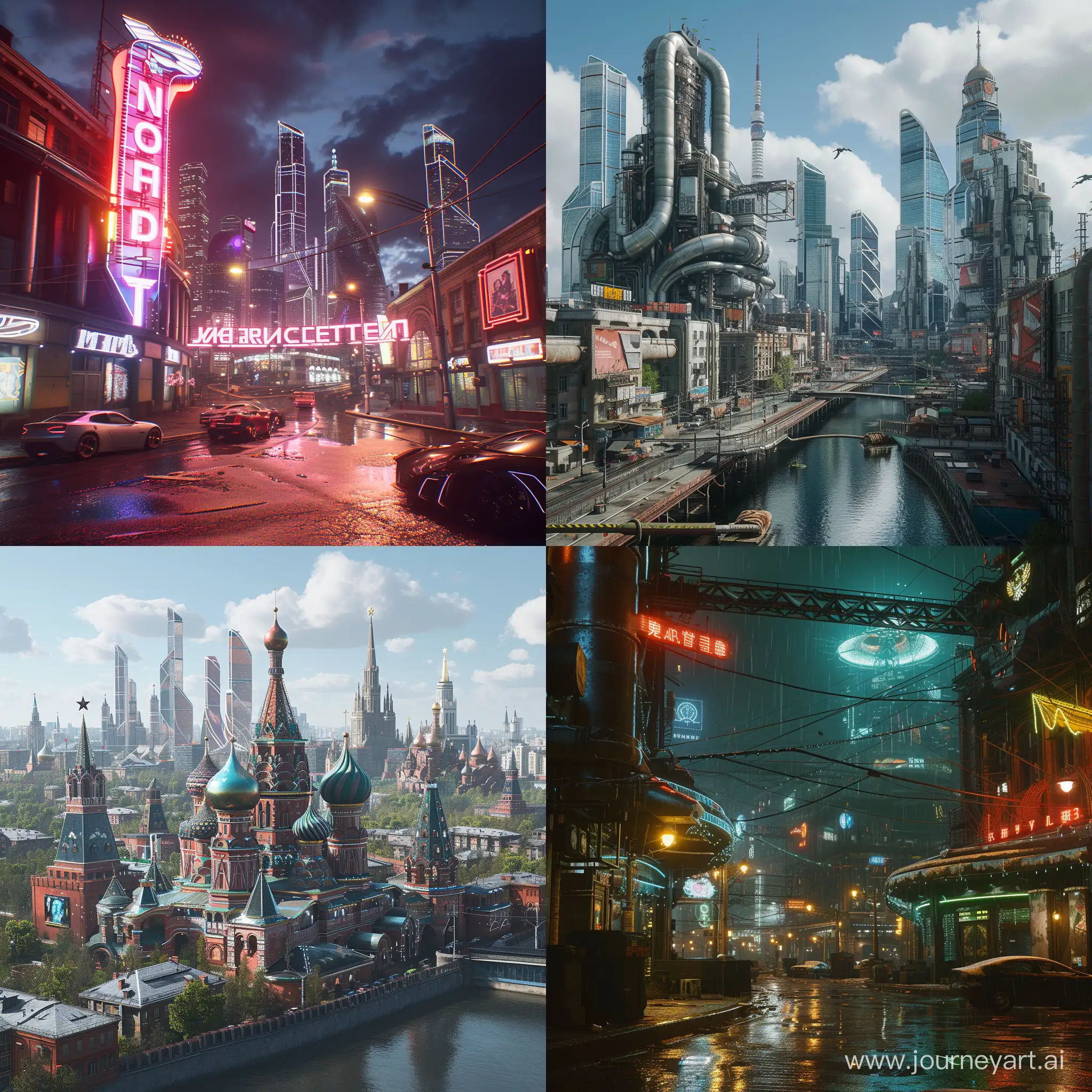 Wallpaper #_H1O8I4Bnwiau_P6ngVG40 Futuristic Moscow Cityscape with Biopunk Elements Midjourney Prompt