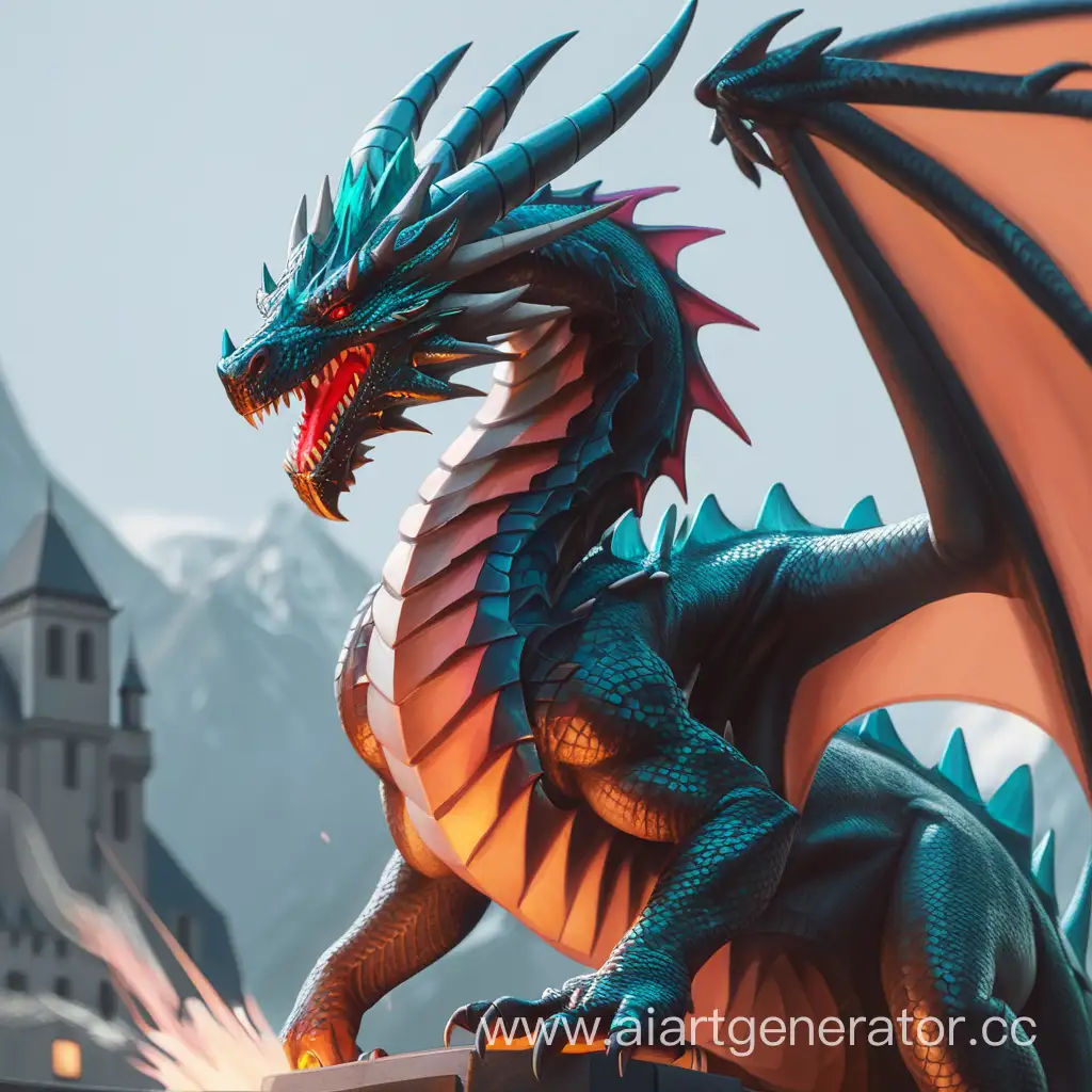 Wallpaper #GO8ITZMBMN-XEVvV_T_5391 Mystical Valorant Dragon Unleashing Elemental Power AI Art Generator