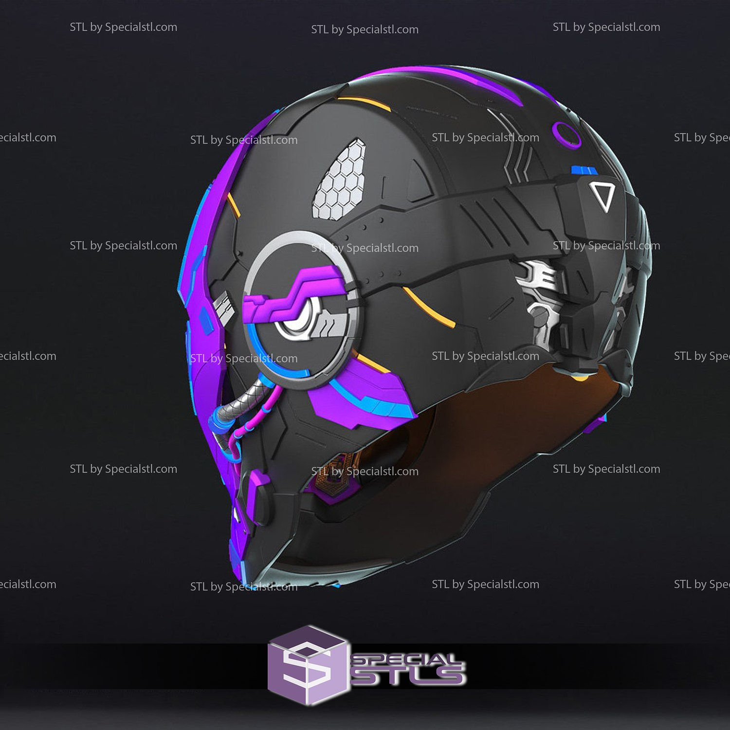 Wallpaper #PjtybZcBSWmA-tzpeY4u20 Cosplay Stl Files Cyberpunk Iron Man Helmet 3D Print Wearable Specialstl