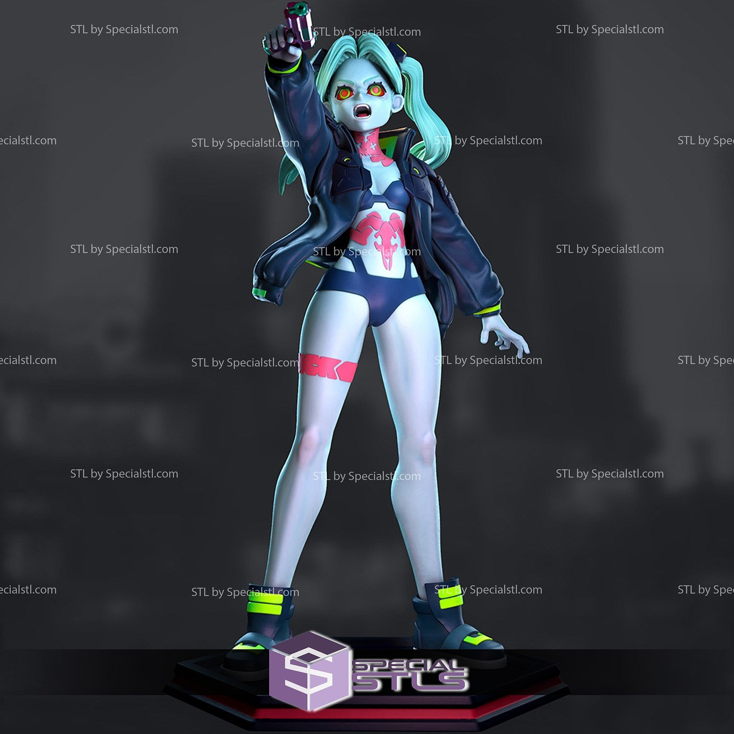 Wallpaper #UnRJw44B_8f4nGFaYnAg15 Rebecca Cyberpunk 3D Model Standing V2 Specialstl
