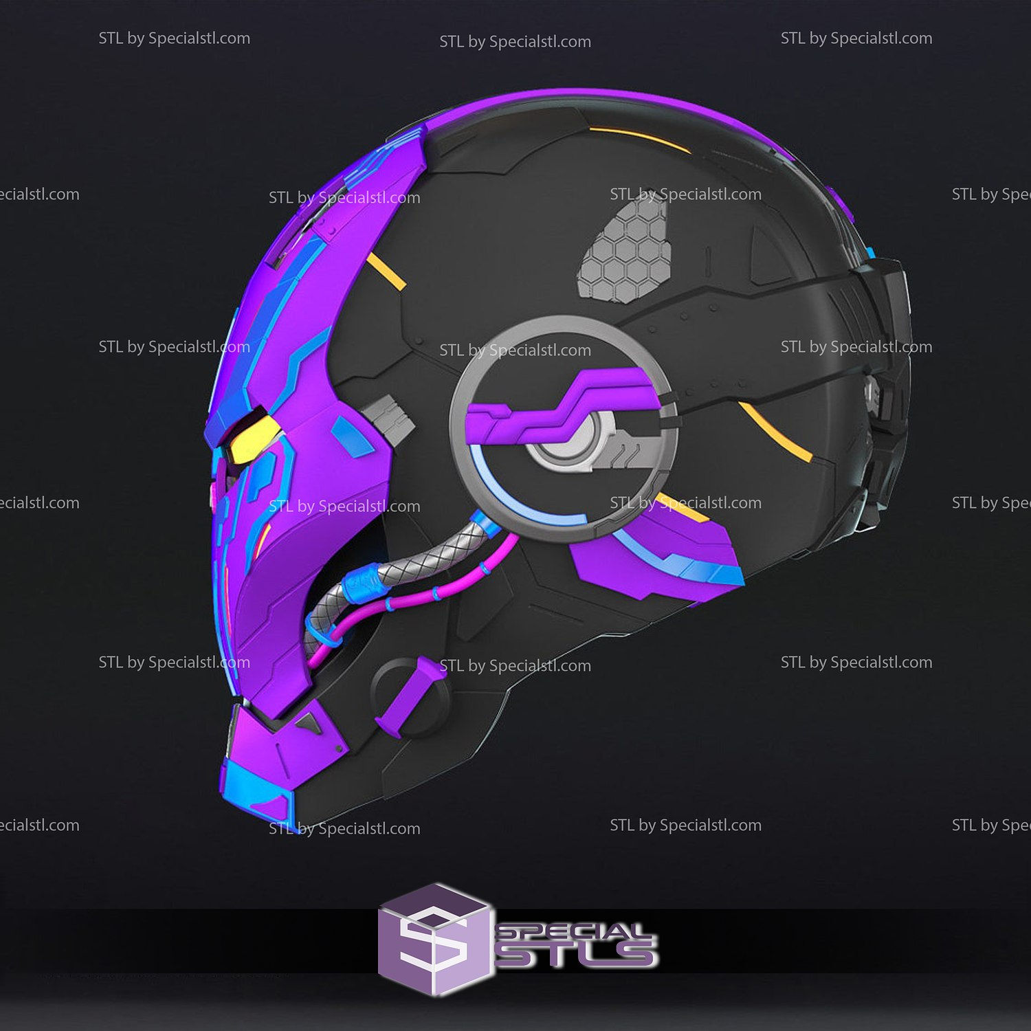 Wallpaper #PjtybZcBSWmA-tzpeY4u23 Cosplay Stl Files Cyberpunk Iron Man Helmet 3D Print Wearable Specialstl