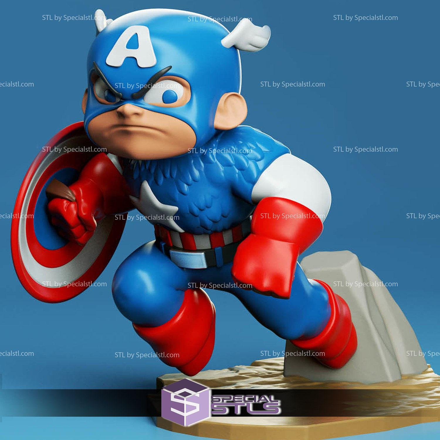 Wallpaper #032M9I4Bnwiau_P6Hw9k55 Chibi Stl Collection Captain America Chibi Specialstl