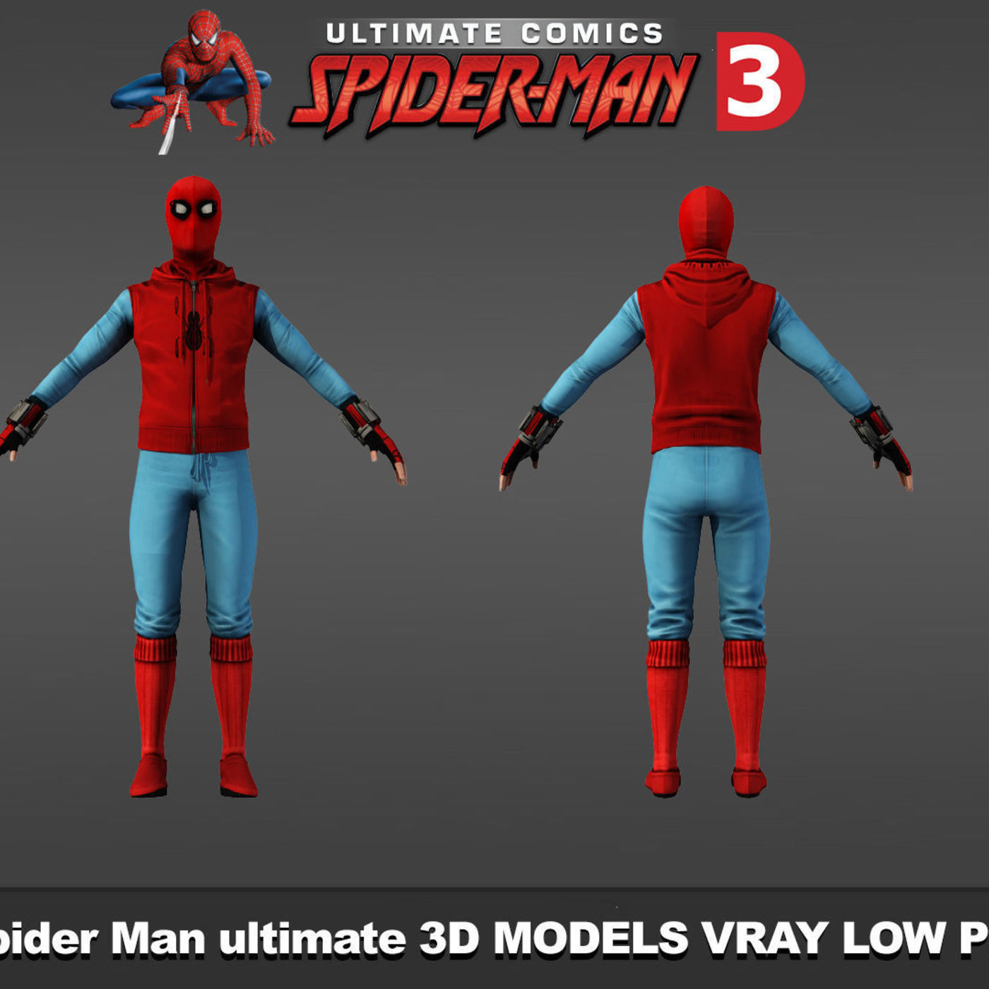 Wallpaper #5otrdJcBcm9NJah-XnVK30 Spider Man Comic Ultimate 3ds Max 2010 Render Vray 24 Cgtrader