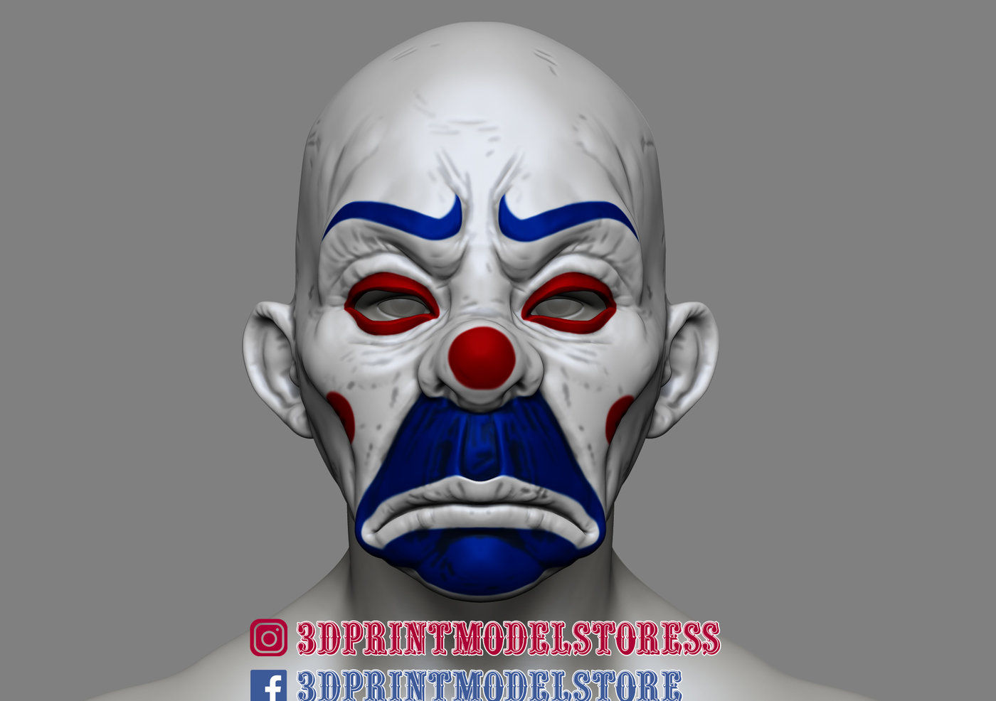 Wallpaper #BUBfMJMBJhL2WPbaisHN201 Dark Knight Clown Helmet Cgtrader