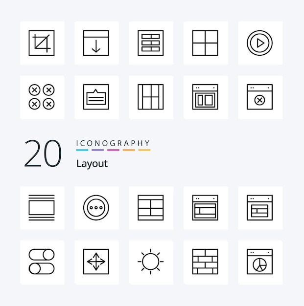 Wallpaper #VmjCH5MBSpphPi3-_iwa383 20 Icone De Linha De Layout Pack Como Interface Organizar Interface De