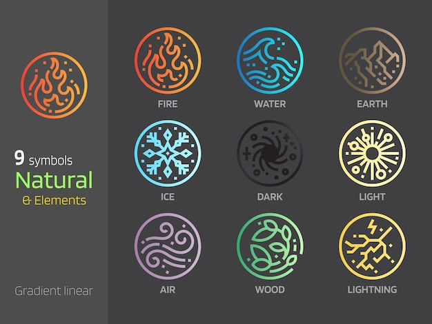 Wallpaper #MWff55IBSpphPi3-fDqn17 Conceito De Simbolo Natural Icone De Gradiente Linear Estilo