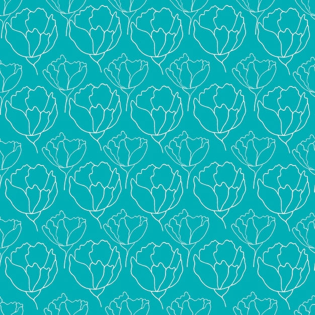 Wallpaper #0mhXIpMBSpphPi3-BjIo148 Premium Vector Flower Buds Contour Vector Seamless Pattern Botanical