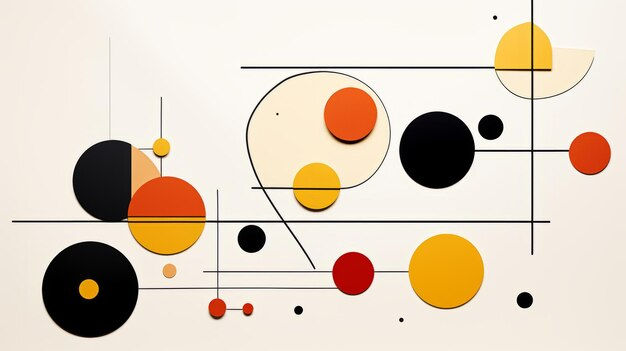 Wallpaper #52dQ-5IBSpphPi3-YpO886 Premium Vector an Abstract Painting of Circles and Lines on a White