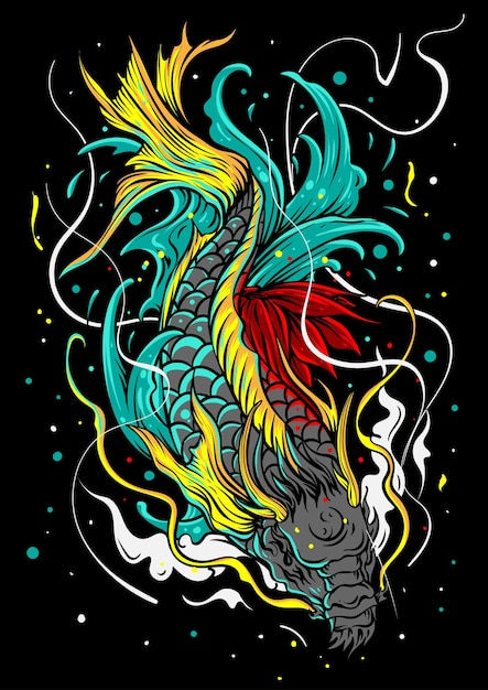 Wallpaper #5e6bc Black Yellow Koi Fish Fish Koi Tattoo Png and Vector with 5016 the
