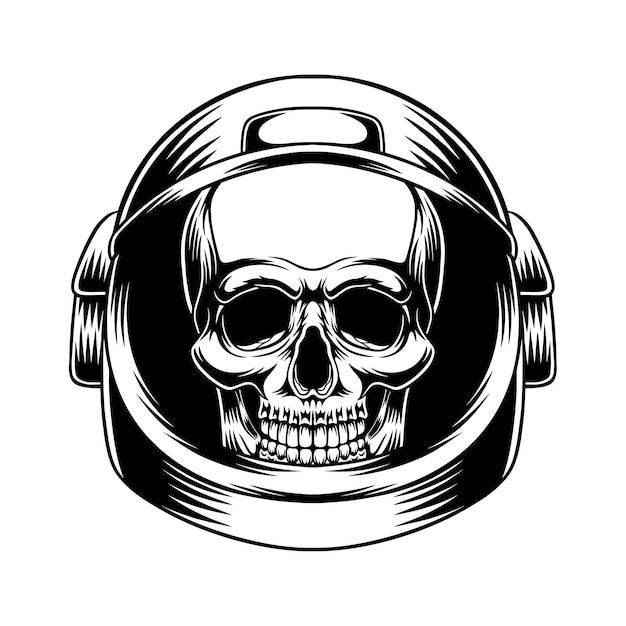 Wallpaper #2BGgM5MBXrlMTfB5u0qk146 Premium Vector Astronaut Skull in Space Helmet