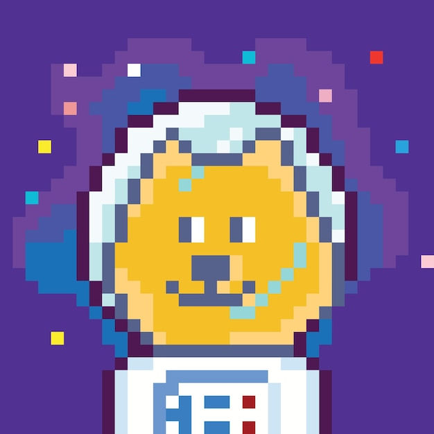 Wallpaper #YjGbNZMB5zzyi_yY1Fda75 Premium Vector Astronaut Character in Space with Pixel Art