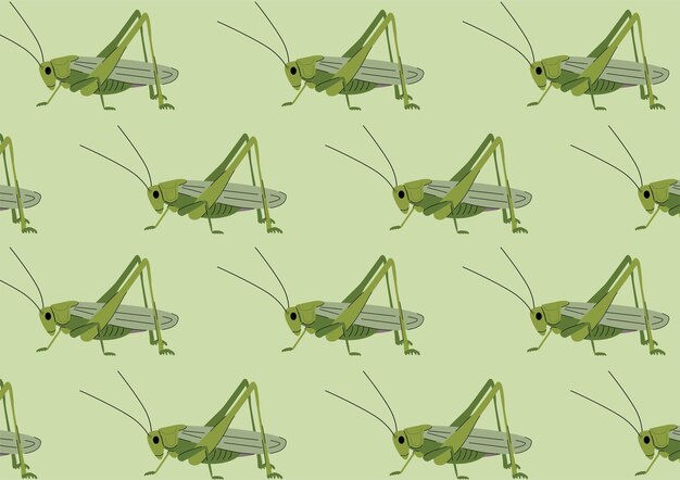 Wallpaper #Kx2eLJMBlOZrFDOkM8tF223 Premium Vector Green Grasshopper Seamless Pattern Insects Background