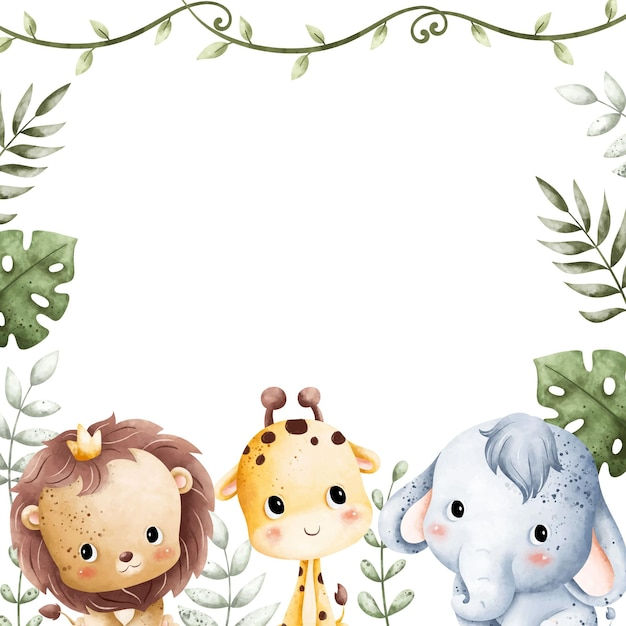 Wallpaper #03c4b Happy Jungle Safari Birthday Our Amhiraya Studio