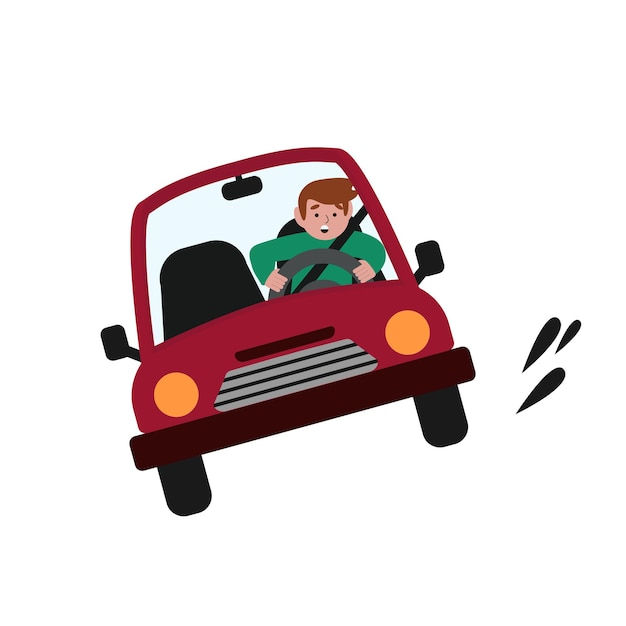 Wallpaper #Tj9HPJMBLiIJ4c9O7ZGl8 Premium Vector a Man Driving a Car at Speed Vector Illustration in