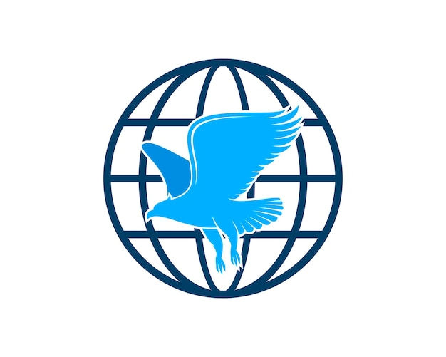 Wallpaper #BGcT6pIBSpphPi3-TUVE268 Premium Vector Abstract Globe with Flying Eagle Inside