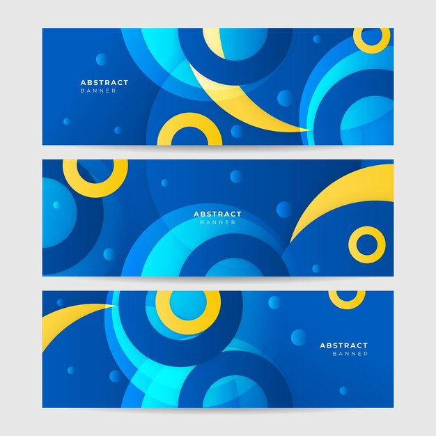Wallpaper #uG0SbJcBycdYOYFTN3KV60 Premium Vector Blue Banner Background with Orange and Yellow Color