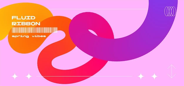 Wallpaper #65xZ4pIBZHQxiYar479_457 Premium Vector Wavy Spring Vibes Fluid Ribbon with Colorful Gradient