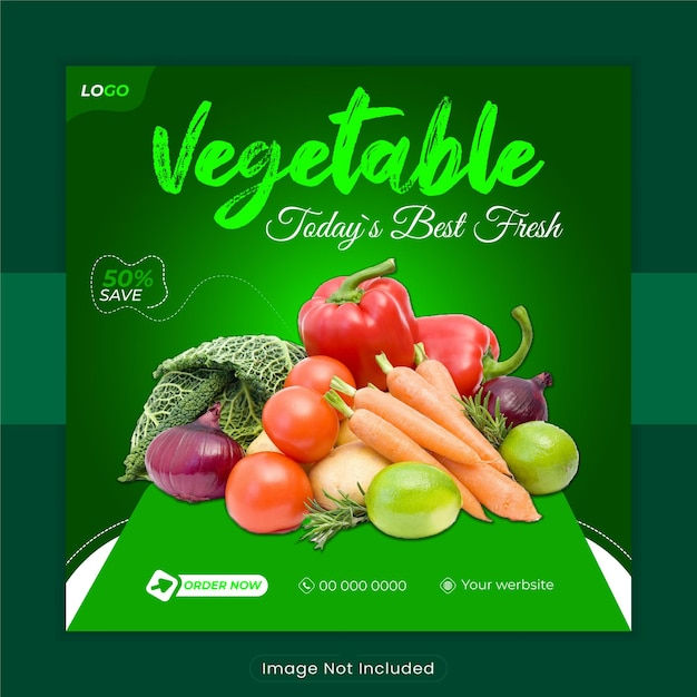 Wallpaper #lWe_75IBSpphPi3-ZGNL185 Premium Vector Vegetable Food Social Media Vector Graphic Template