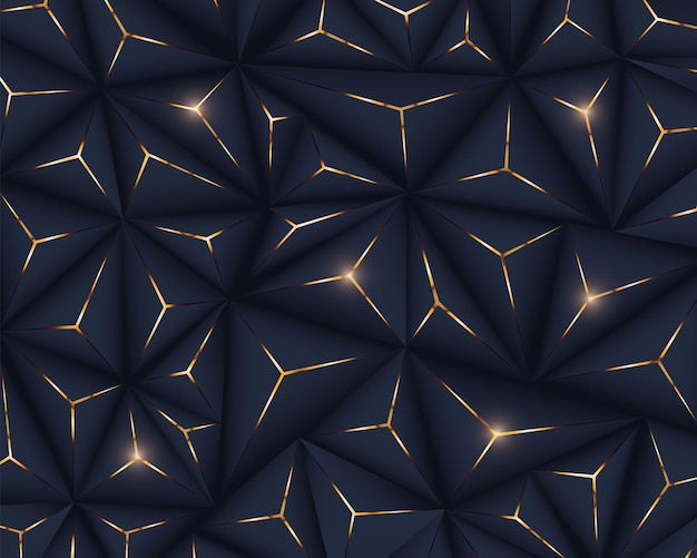 Wallpaper #_7g21pIBJvJKYCmEItw-88 Premium Vector Black and Gold Triangle Abstract Background