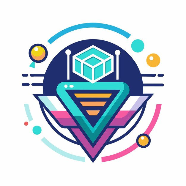 Wallpaper #khp8TpMB1yWOL4qgen0L220 Premium Vector a Stylized Logo Showcasing a Cube in the Center