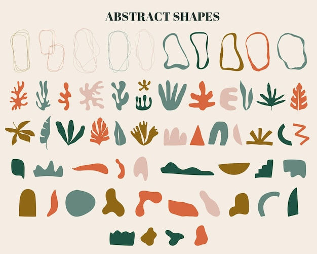 Wallpaper #42fKEZMBSpphPi3-_fja144 Premium Vector Minimalist Boho Abstract Nature Art Shapes Collection