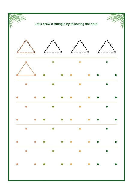 Wallpaper #PmeuAJMBSpphPi3-_adt91 Premium Vector Drawing Triangle Exercise Worksheet for Preschool