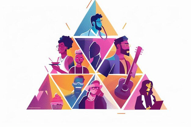 Wallpaper #NWfA5ZIBSpphPi3-3TGk491 Spectrum Professionals Sleek Triangular Premium AI Generated Vector