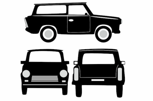 Wallpaper #yWjGE5MBSpphPi3-JwG7282 Premium Vector Car Silhouette Vehicle Icons Set the View from Side