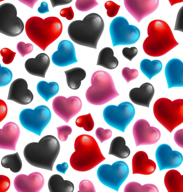 Wallpaper #Tmd395IBSpphPi3-tobx345 Premium Vector Background Seamless 3D Heart Pattern Vector Illustration